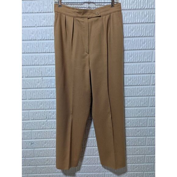 Pendleton Vintage Women's Tan Solid Wool Jacket & Pant Suit Set Size 3 Per Tag - Picture 3 of 7